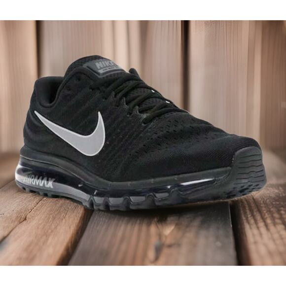 Nike Air Max Rare Triple Black Running Shoes Mens Size 8 New Fast Shipping - Picture 1 of 12